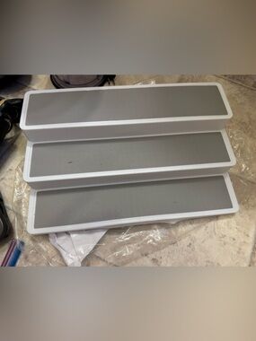 NWT 3 Tier Plastic Spice Shelf white gray for kitchen organizer